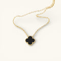 Clover Black Necklace