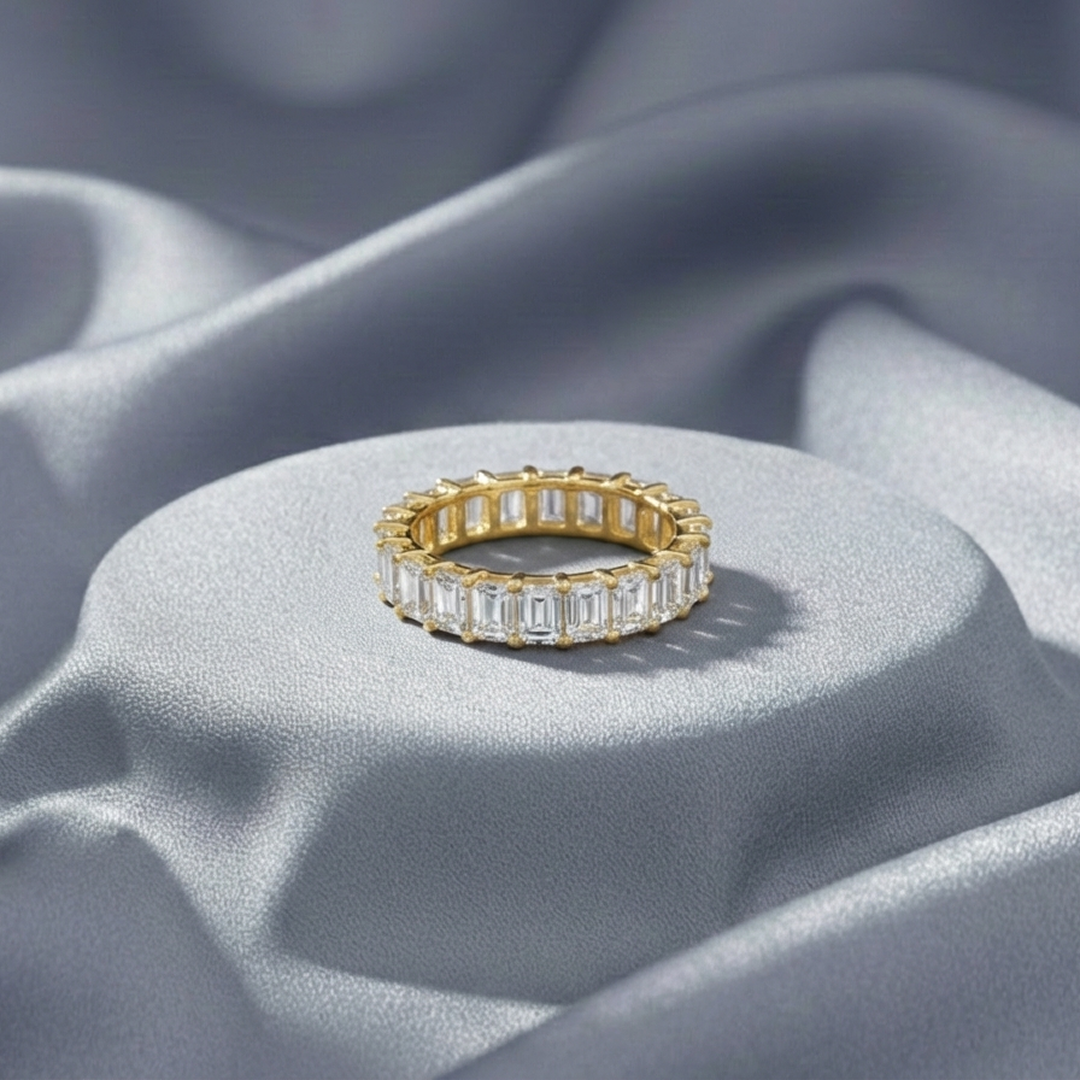 Cubic Ring Gold