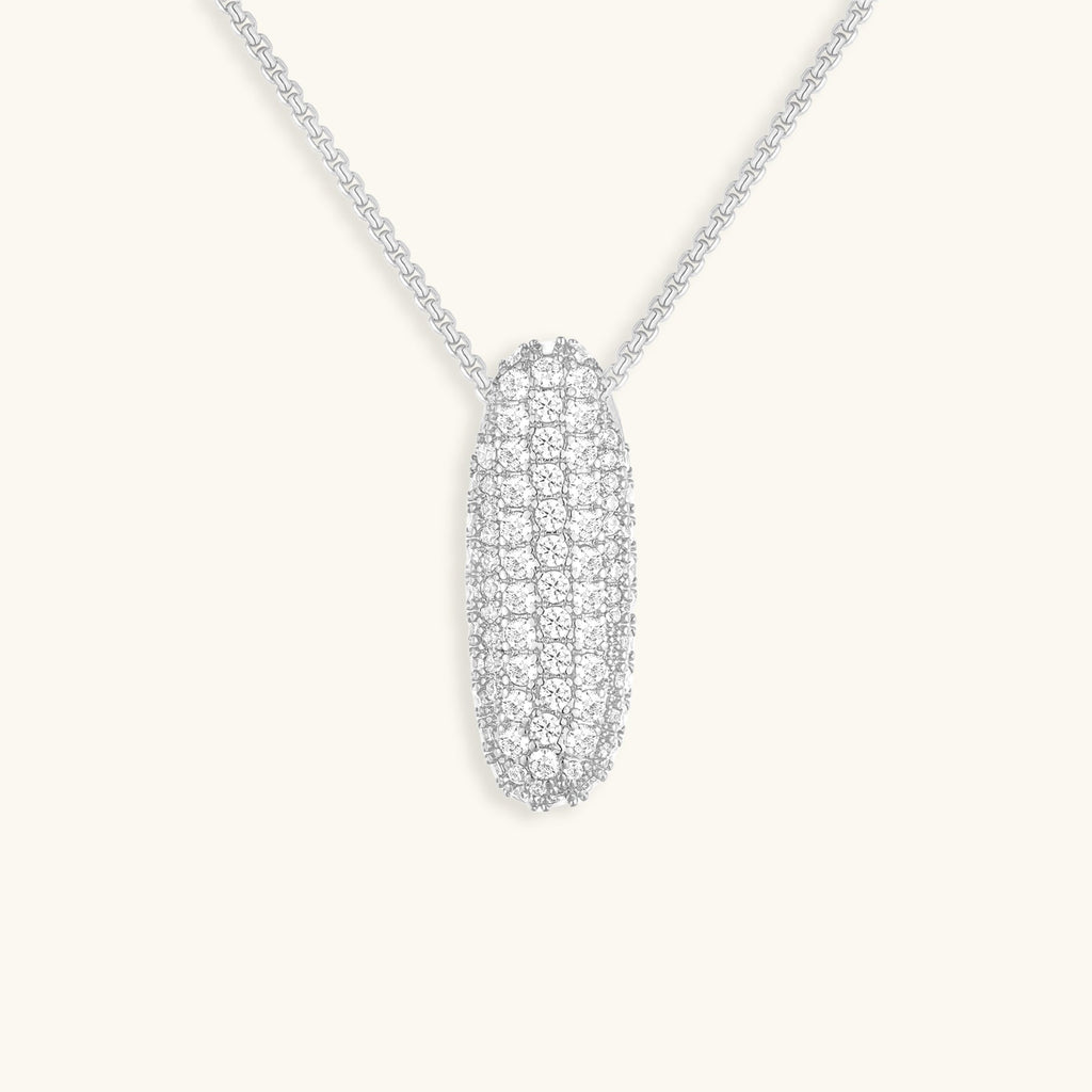 Bubble Initial Diamond Necklace