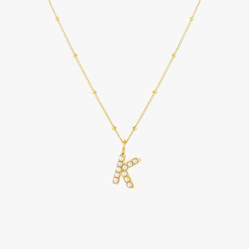 Pearl Initial Necklace