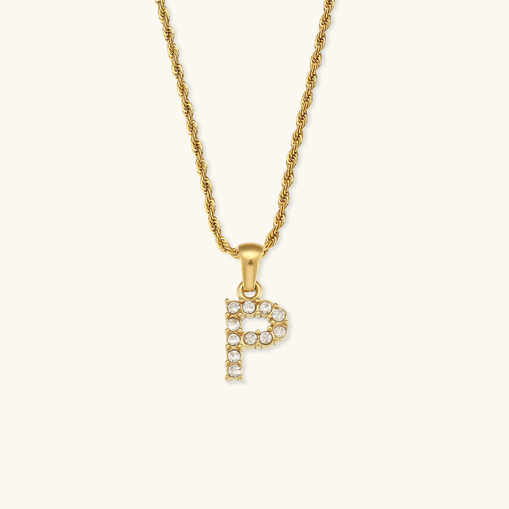 Maeve Letter Initial Diamond Necklace