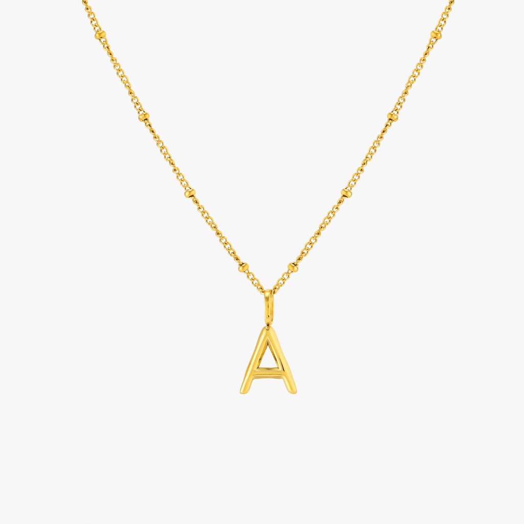 Initial & Birthstone Charm Necklace