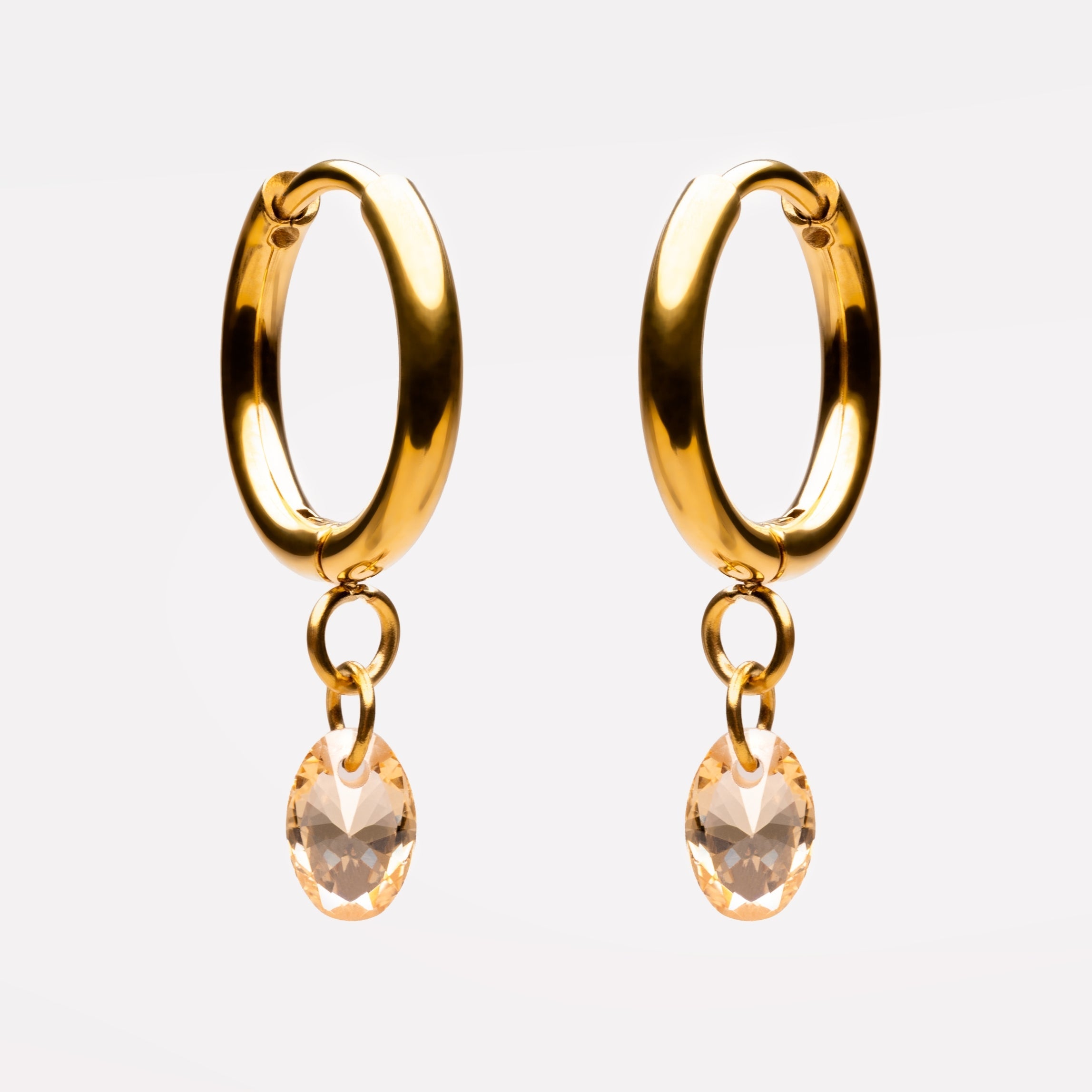 Rosé Drop Earrings